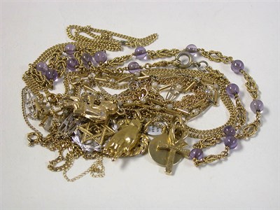 Lot 123 - Group of Assorted Gold and Gold-Filled Jewelry Items