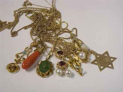 Lot 68 - Group of Assorted Gold and Gold-Filled Jewelry