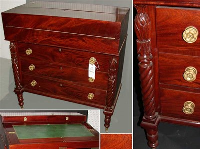 Lot 105 - Classical Mahogany Drop-Front Desk...