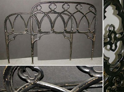 Lot 194 - Gothic Revival Cast Iron Bed Mid 19th century...