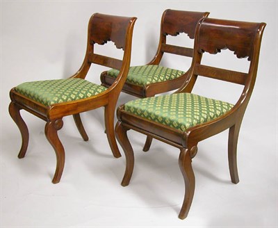 Lot 95 - Set of Five Classical Mahogany Side Chairs...