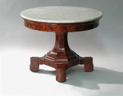 Lot 223 - Classical Marble Top Mahogany Center Table New...