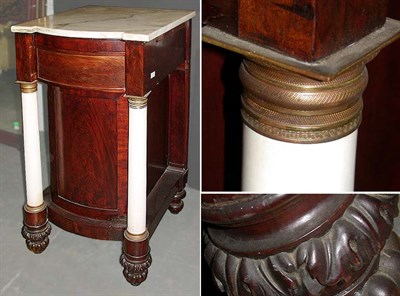 Lot 220 - Pair of Classical Marble Top Mahogany Consoles...