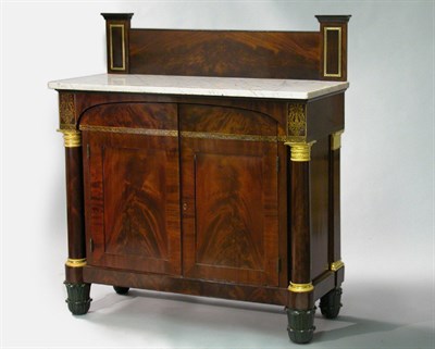 Lot 133 - Classical Stencil Decorated Marble Top...