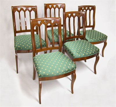 Lot 217 - Set of Seven Classical Mahogany Side Chairs...