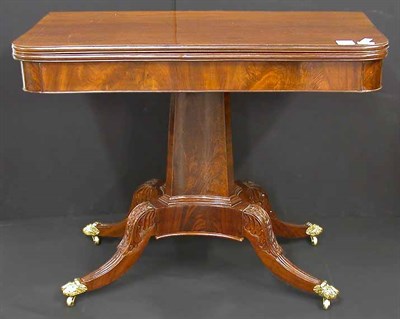 Lot 132 - Federal Mahogany Fold-Over Card Table Boston,...