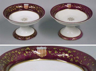 Lot 124 - Pair of Gilt Decorated Paris Porcelain Footed...