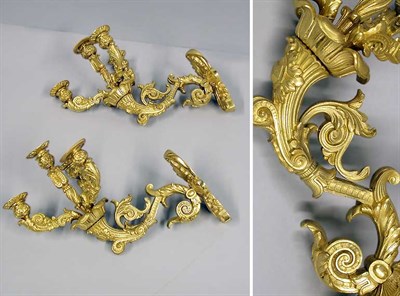 Lot 231 - Pair of William IV Gilt-Bronze Four-Light...