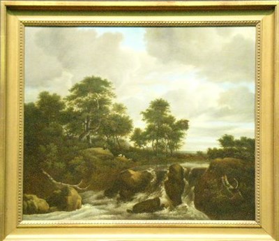 Lot 15 - Manner of Jacob van Ruisdael CASCADE Oil on...