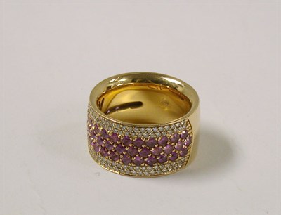 Lot 401 - Pink Sapphire and Diamond Ring