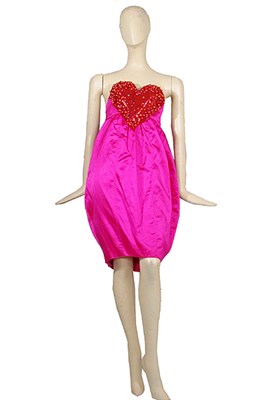 Lot 2176 - Thierry Mugler Jeweled Heart Dress French,...
