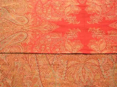 Lot 3837 - Masculine Paisley Shawl 1840-1860 With an...