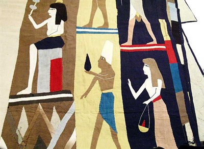 Lot 2418 - Egyptian Pastimes Tapestry Panel Egyptian,...
