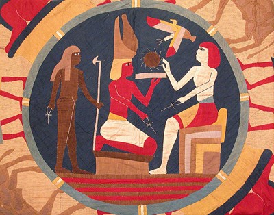 Lot 2421 - Square Egyptian Tapestry Panel Egyptian, 1920s...