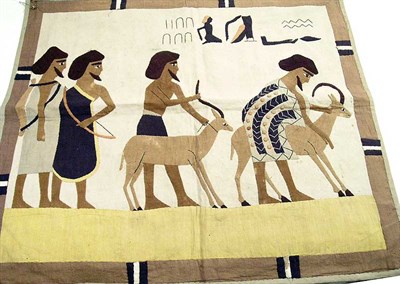 Lot 2424 - Group of Beasts of Burden Egyptian Tapestry...