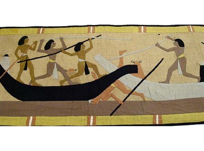 Lot 2425 - Scenes of the Nile Egyptian Tapestry Panels...