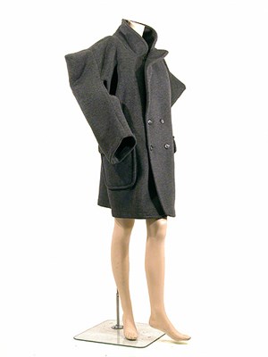 Lot 2137 - Vivienne Westwood Gray Wool Melton Overcoat...