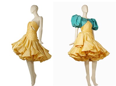Lot 3598 - Ungaro Couture Apricot Satin Organza Evening...