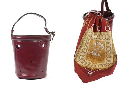 Lot 2292 - Hermes Bucket Bag and Scarf Italian, 1970s...