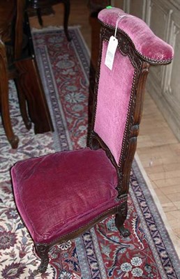 Lot 295 - Provincial Style Carved Walnut Prie Dieu