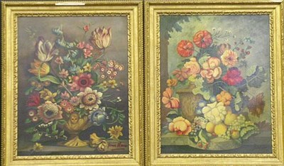 Lot 62 - Manner of Jan van Huysum FLORAL STILL LIFES:...