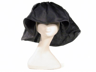 Lot 2309 - Balenciaga Black Silk Organza Coif French,...