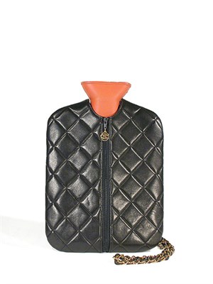 Lot 3763 - Chanel Black Quilted Hot Water Bottle Cover...