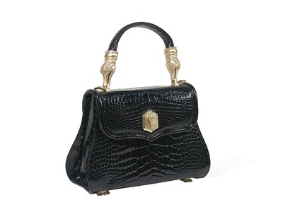 Lot 2293 - Kieselstein-Cord Alligator Handbag Black and...