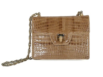 Lot 2302 - Gucci Mottled Blonde Crocodile Shoulder Bag...