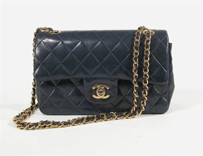 Lot 3758 - Chanel Navy Quilted Bag French, 1960s Concave...