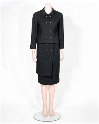 Lot 3489 - Yves Saint Laurent Couture Supple Black Wool...