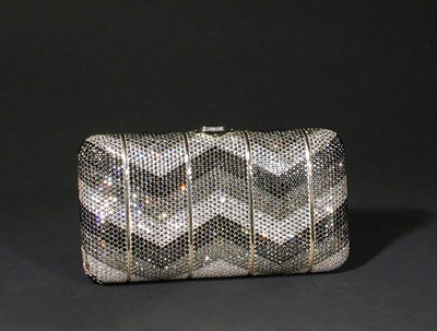 Lot 2267 - Judith Leiber Oblong Minaudiere Chevron...