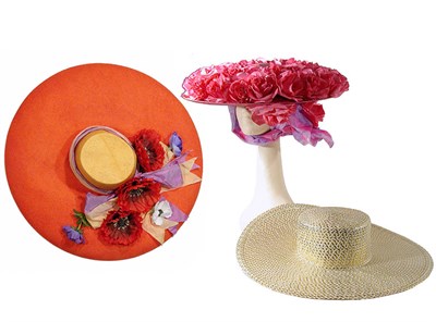 Lot 2312 - Group of Cartwheel Summer Hats The first of...