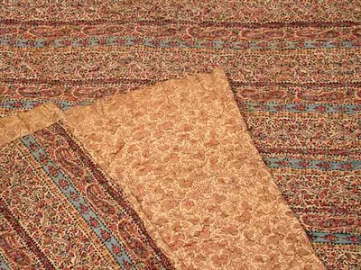 Lot 2412 - Quilted Cotton Panel French, late 18th century...