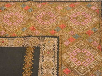 Lot 2433 - Two Egyptian Art Deco Metallic Shawls The...