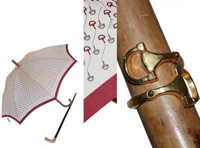 Lot 2394 - Gucci Lady's Umbrella With stirrup printed...