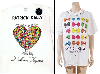 Lot 2177 - Pair of Signed Patrick Kelly T-Shirts American,...
