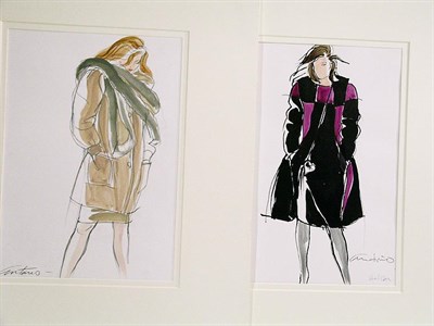 Lot 2381 - Two Antonio Matted Fashion Illustrations May...