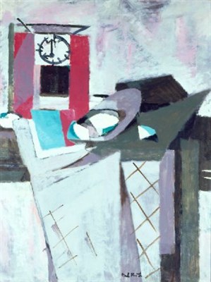 Lot 114 - Karl Knaths American, 1891-1971 RED CLOCK...