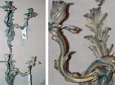 Lot 306 - Pair of Louis XV Style Gilt-Metal Two-Light...