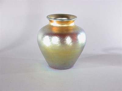 Lot 2527 - Steuben Gold Aurene Glass Vase Of baluster...
