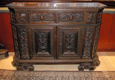 Lot 338 - Italian Renaissance Style Walnut Side Cabinet