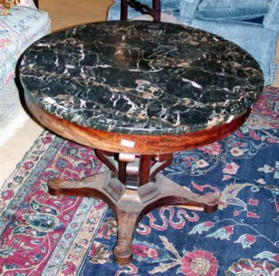 Lot 368 - Classical Marble Top Mahogany Center Table...