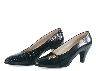 Lot 2230 - Two Pairs of Chanel Pumps The first of black...