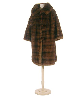 Lot 2210 - Sable Fur Coat Wide pointed collar, boxy knee...