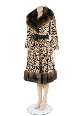 Lot 2215A - Leopard Coat with Sable Trim 1968 Modified...