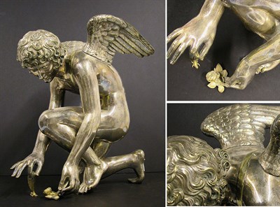 Lot 2278 - Victorian Style Brass Figure of L'Amour After...