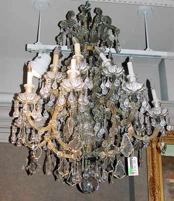 Lot 2383 - Louis XV Style Sixteen-Light Glass Chandelier...