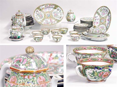 Lot 329 - Group of Canton Rose Medallion Porcelain...