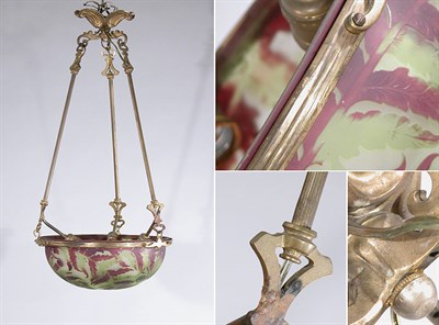 Lot 2475 - Galle Acid Etched Cameo Glass and Gilt-Bronze...